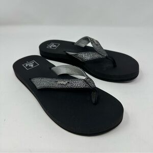 Reef Black and Silver Women's Sandals